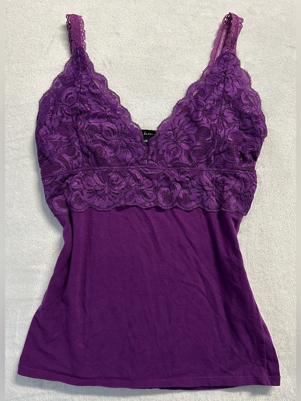 Y2K URBAN BEHAVIOUR women's purple lace v-neck camisole tank, M.